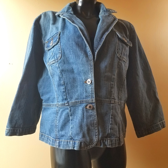 Simply Blue Cropped Blazer/Jean Jacket - Picture 1 of 5